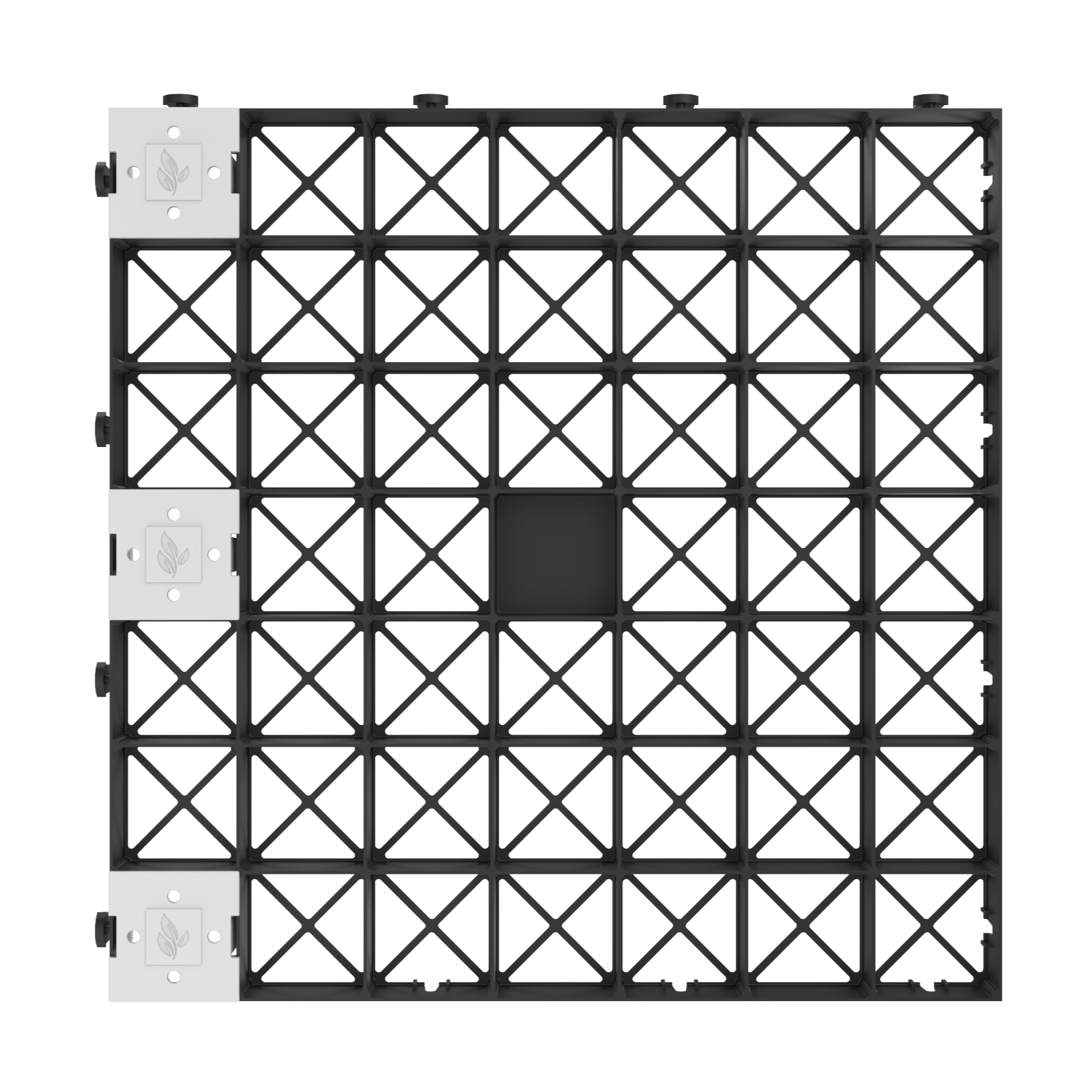 Overhead view of the parking bay markers inserted into the IBRAN-X grids